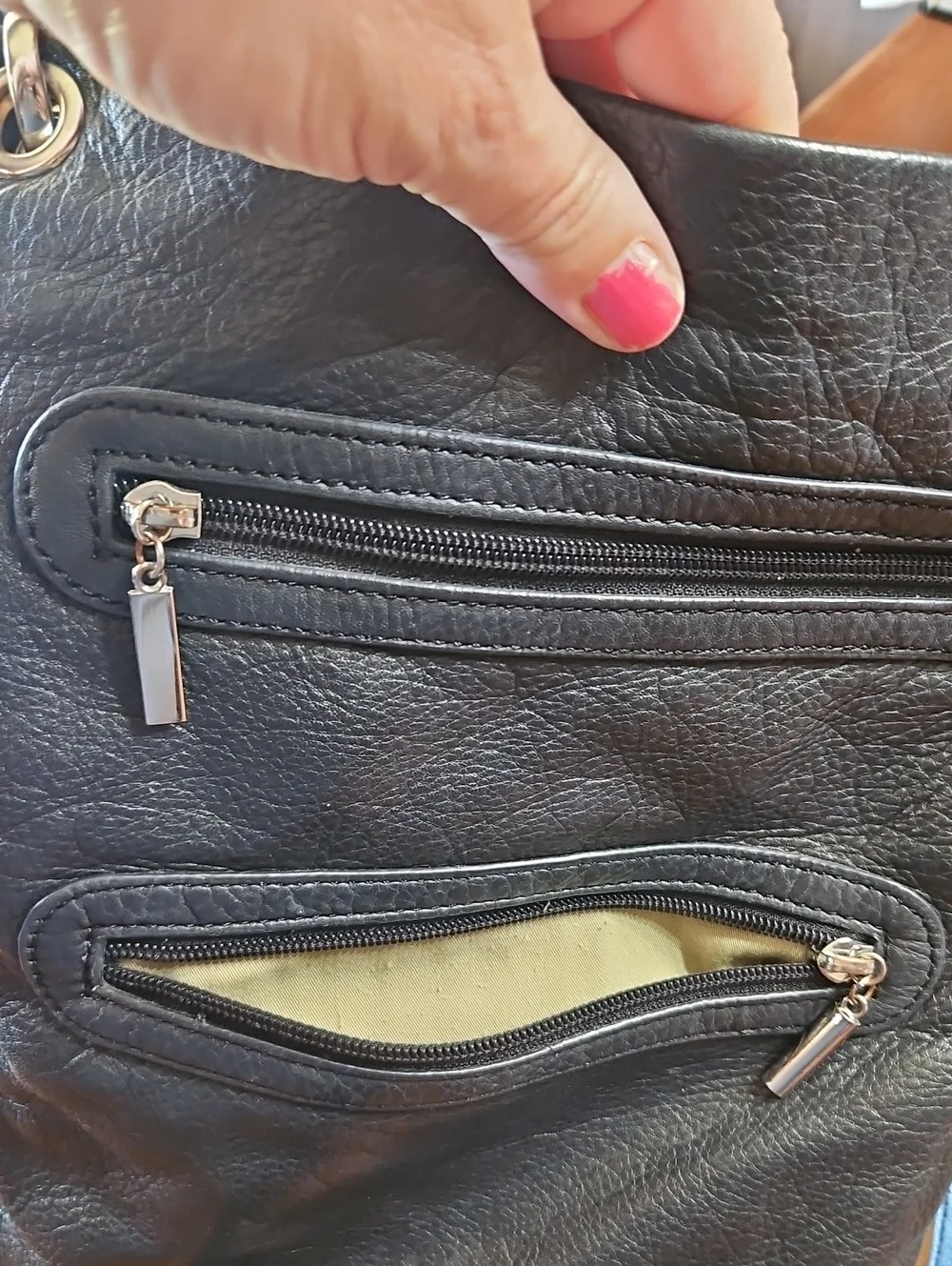 Black Leather Crossbody Bag for Men